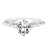 14kt White Gold with Filigree Gallery Semi-mount Engagement ring by ArtCarved