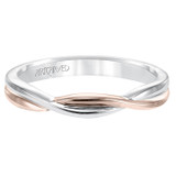 14kt Rose and White Gold Twist Wedding Band by ArtCarved