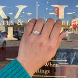 14kt Yellow Gold and Three Stone Diamond Engagement Ring by ArtCarved