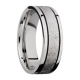 Cobalt Chrome Band with Gibeon Meteorite Inlay by Lashbrook Designs