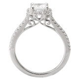 18K Cushion Cut Diamond Engagement Ring .27ctw