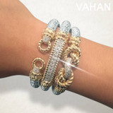 Alwand Vahan Sterling Silver & 14K Yellow Gold Le Cercle Diamond Bracelet