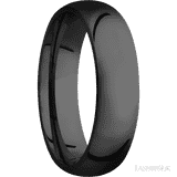 Domed Zirconium Wedding Band by Lashbrook Designs