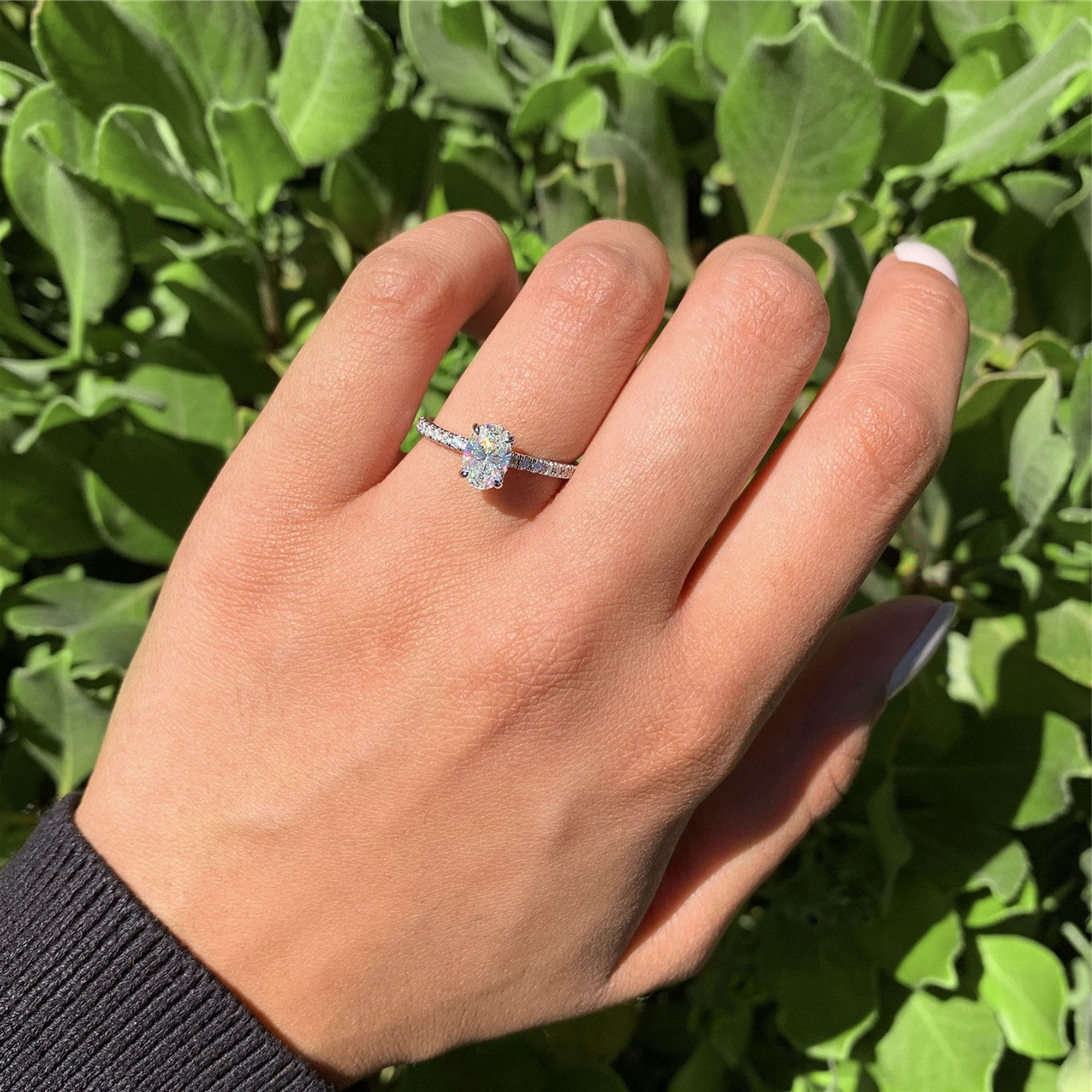 Oval Solitaire Engagement Ring, Hidden Halo Moissanite Ring, Delicate  Minimalist Rings for Women, Simple Promise Ring, Gold Dainty Ring - Etsy