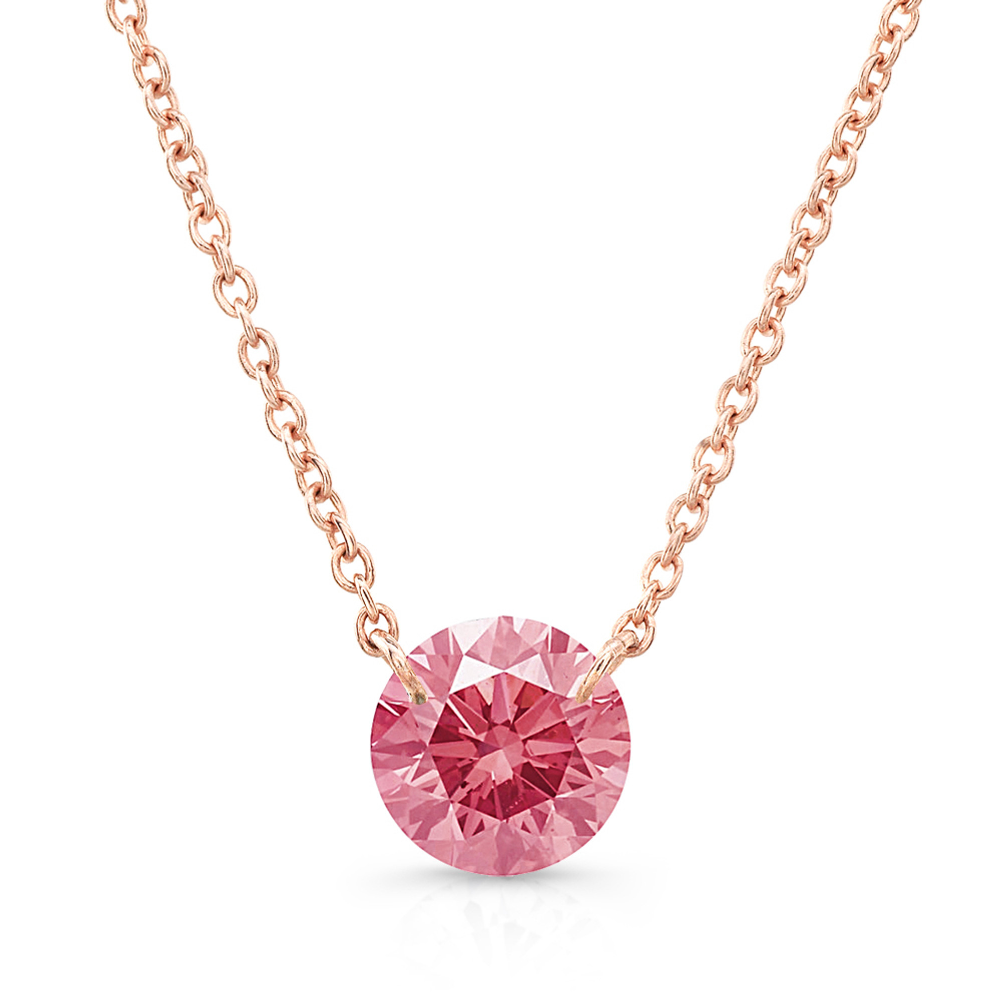 Platinum .06tcw Pink Diamond & .45tcw Diamond Cluster Star Necklace 5.7g,  16