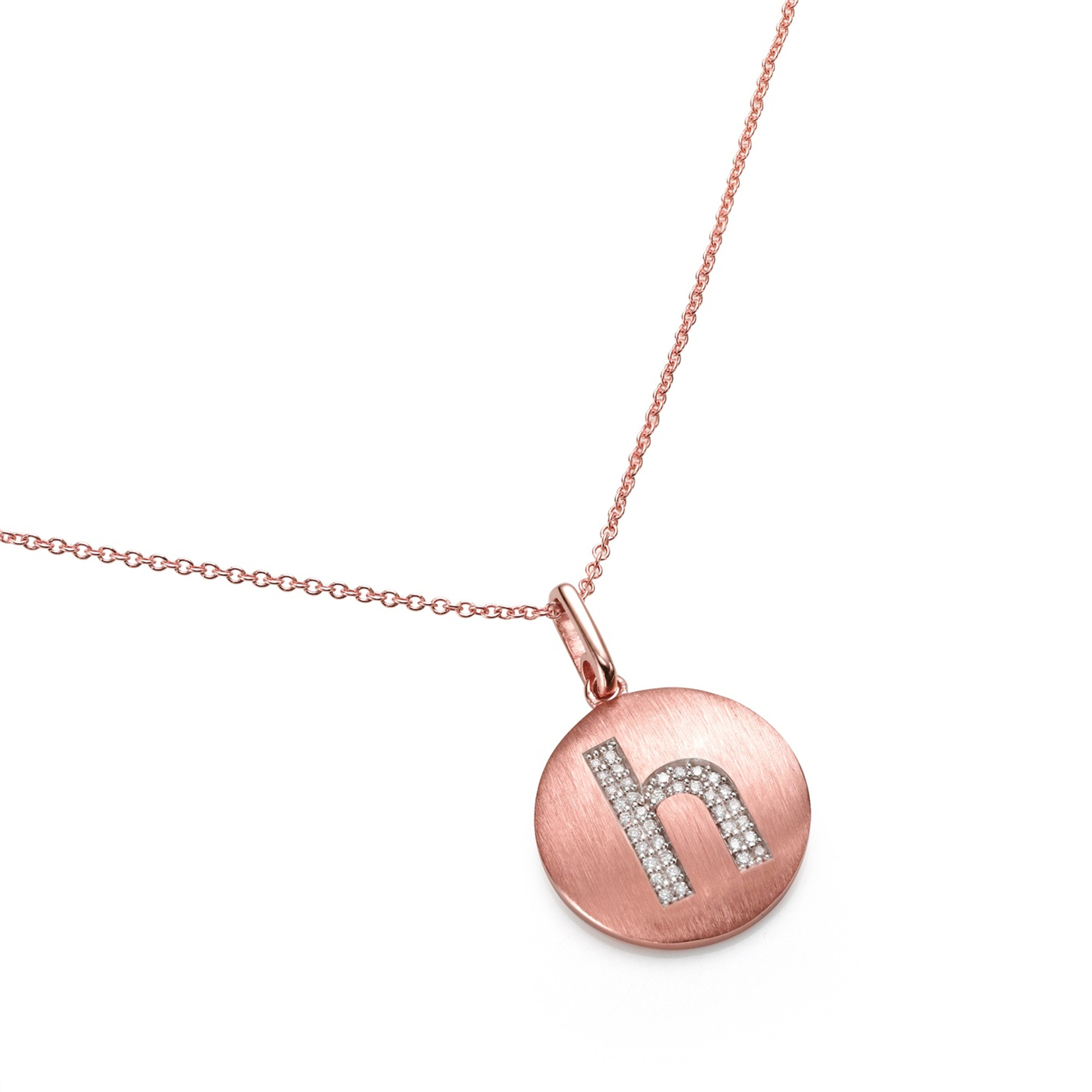 Initial Necklace | D Swirly Initial Necklace In Heavy Rose Gold |  SuperJeweler | Initial necklace, Diamond initial necklace, Initials