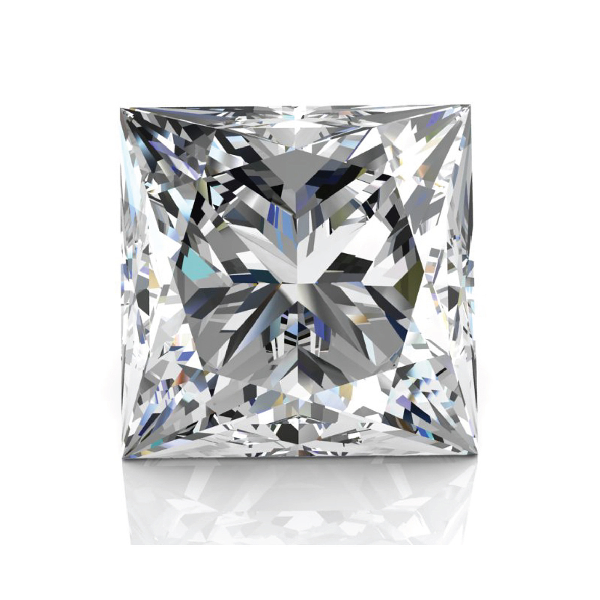 1.25ct Princess Cut Diamond, Ideal Cut, G color, SI3 clarity