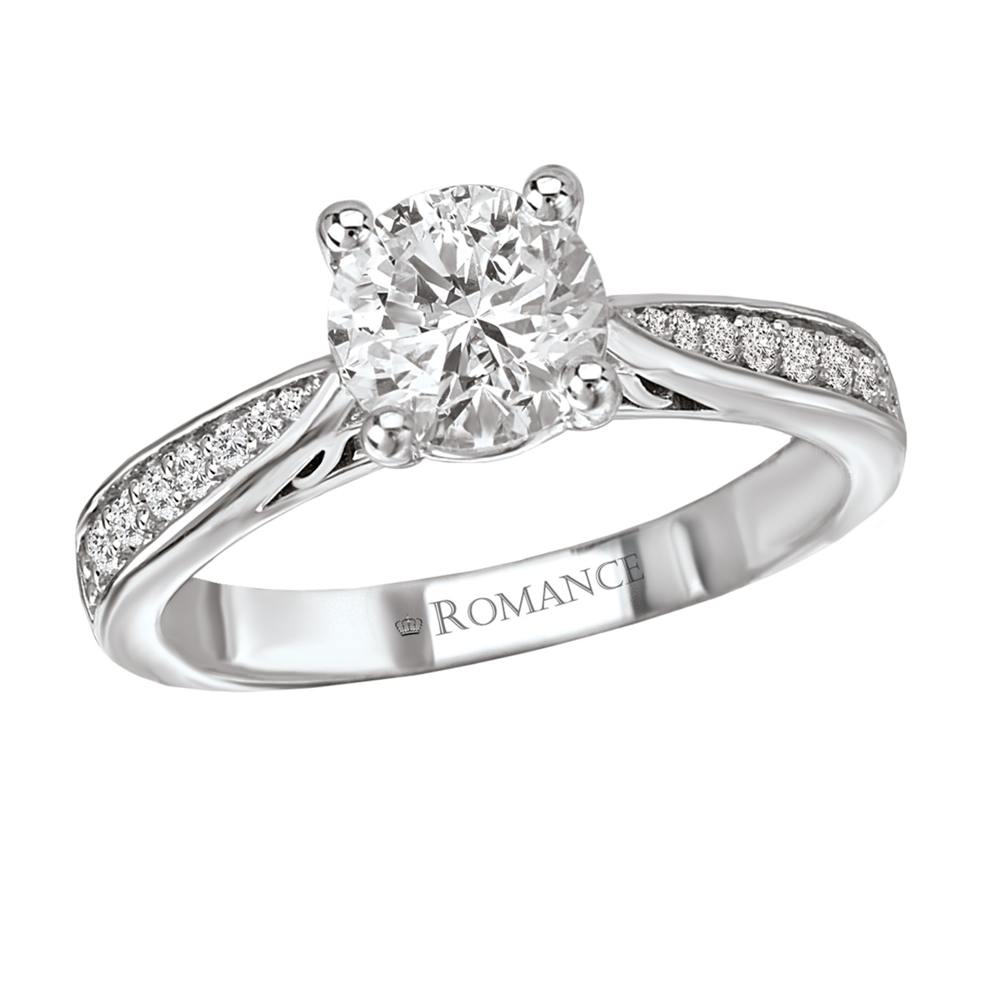 Tapered diamond sales engagement ring