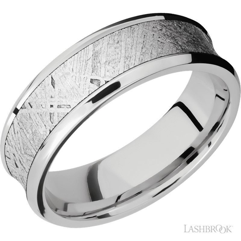 Lashbrook Meteorite & Cobalt Concave Ring - FUSION