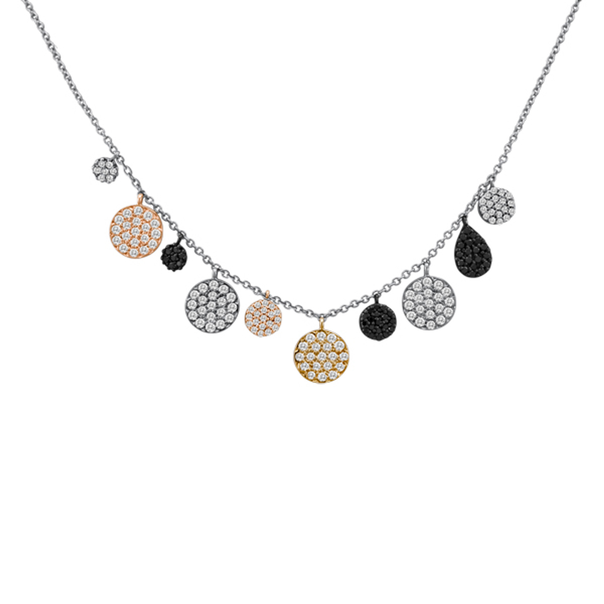 Long Multi-Colored Diamond Woven Necklace – Amáli Jewelry