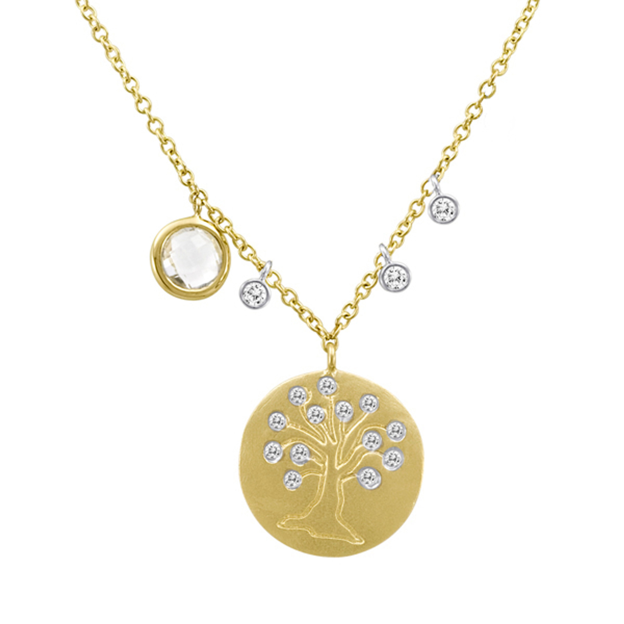 Meira T Petite Gold & Diamond Tree Necklace