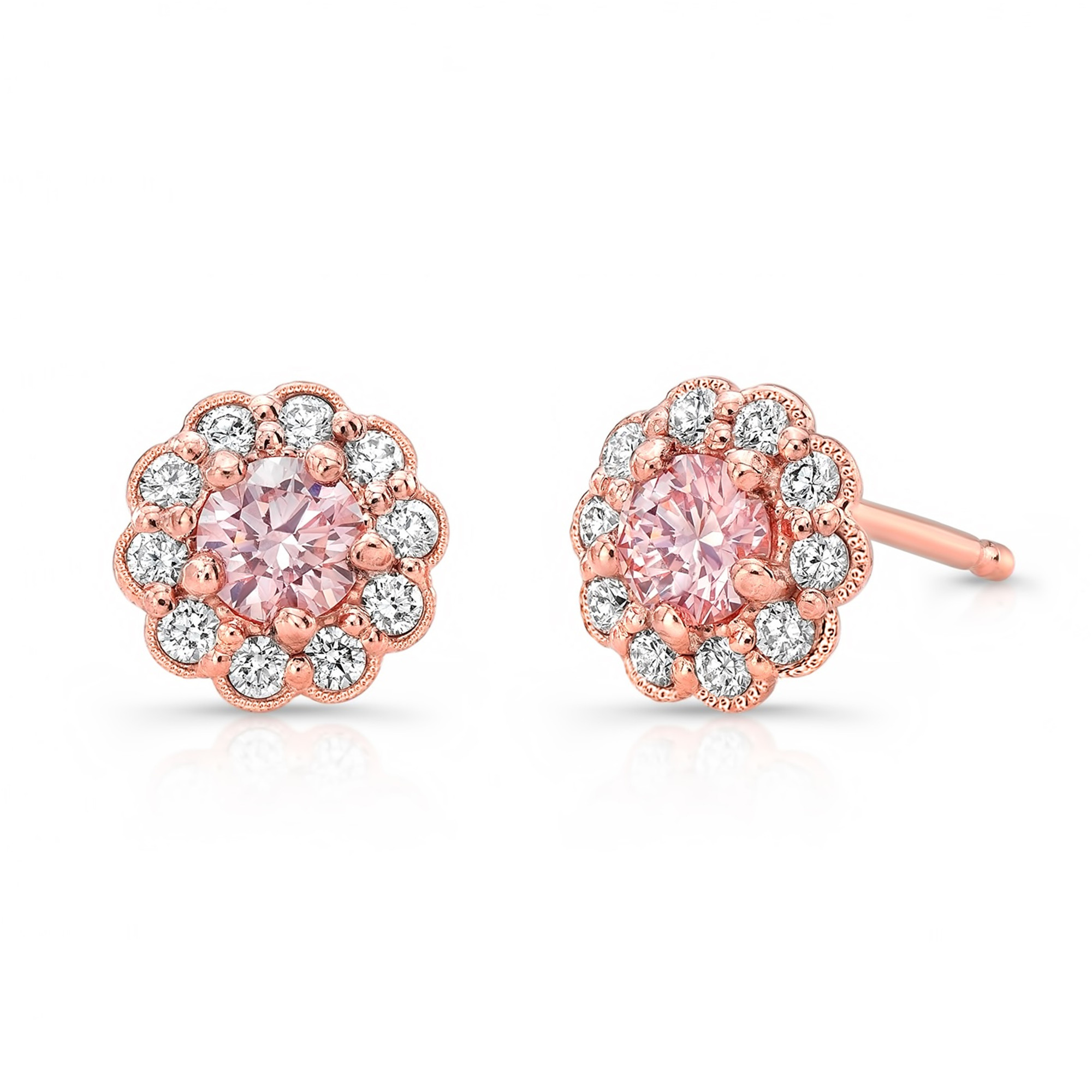 Rose Gold American Diamond Earrings