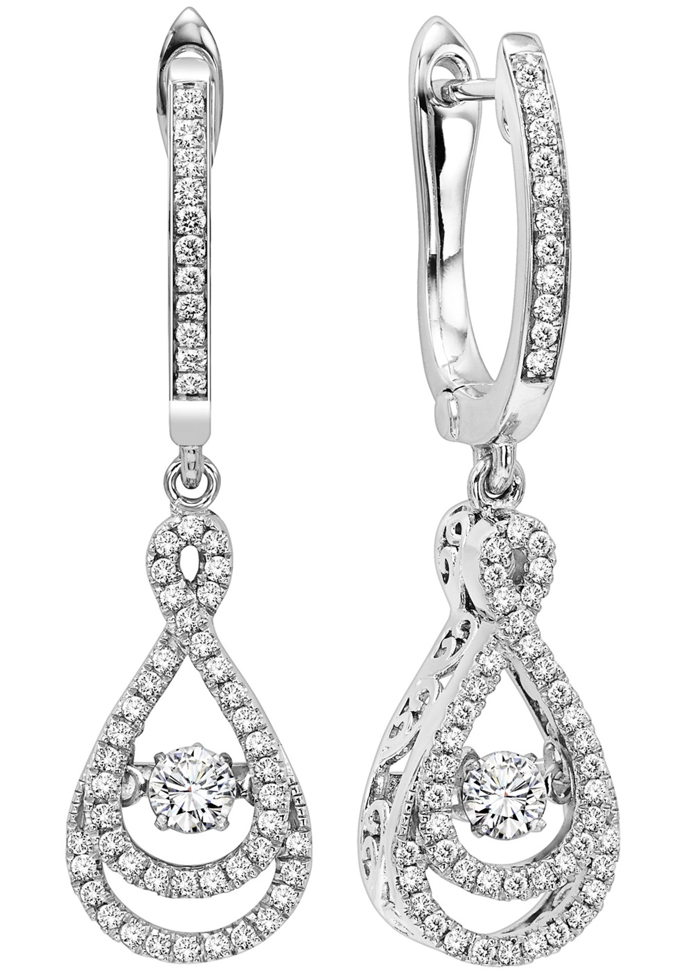 Stunning 1/4 Ct Princess Cut Diamond Earrings | Sarraf.com