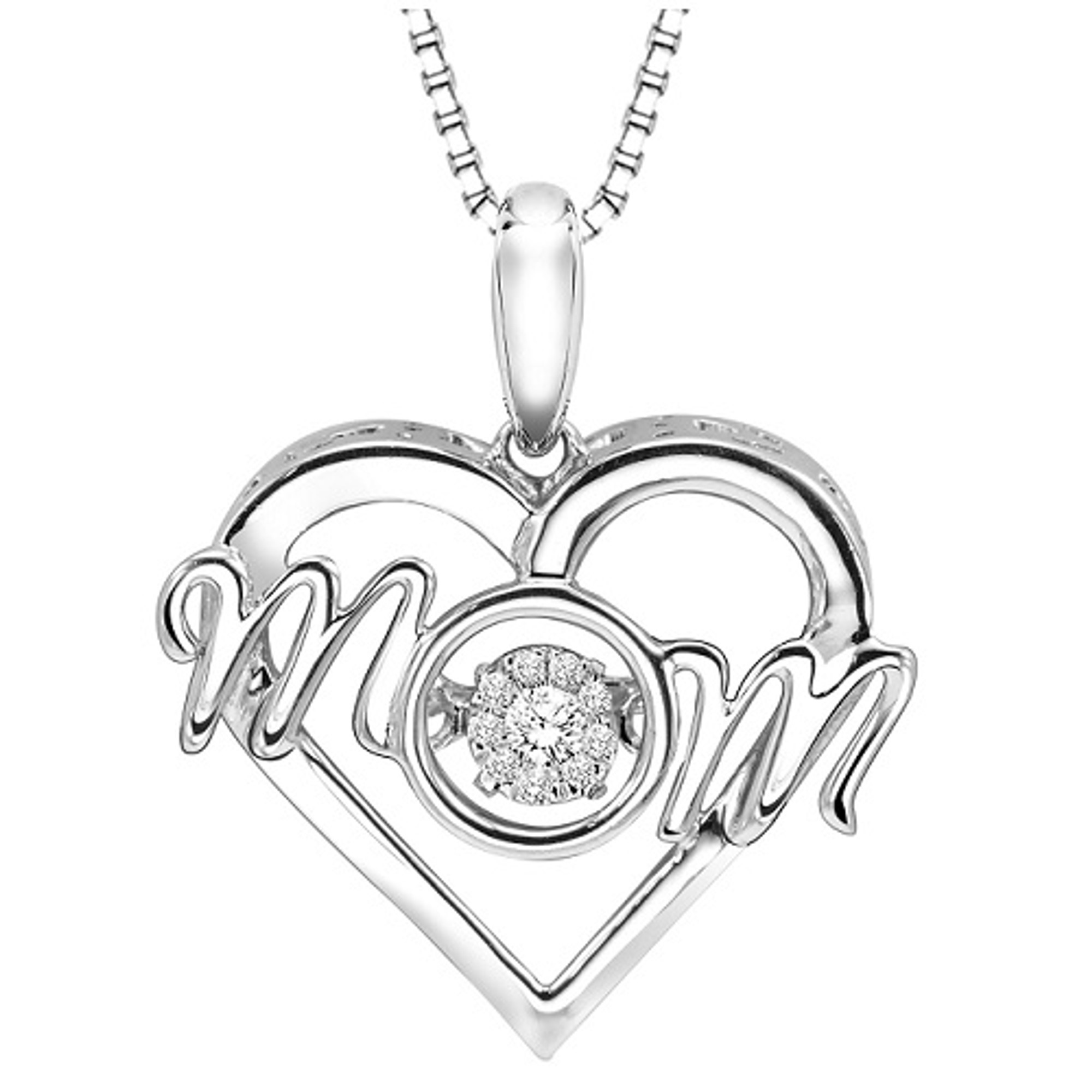 Mother Daughter Necklace 925 Sterling Silver Mama Mom Necklace for Wom