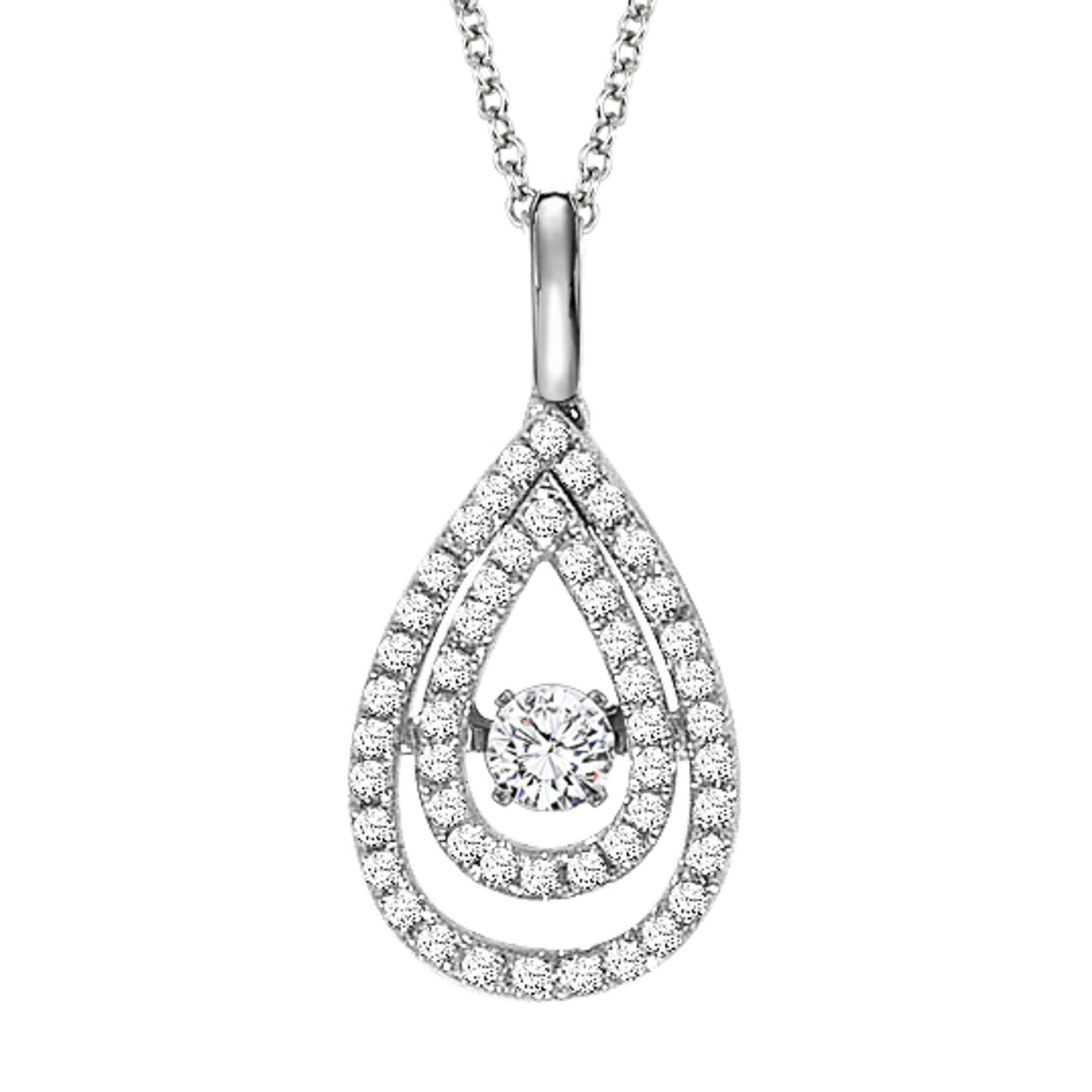 East-West Oval Diamond Necklace with Halo Los Angeles | Peter Norman