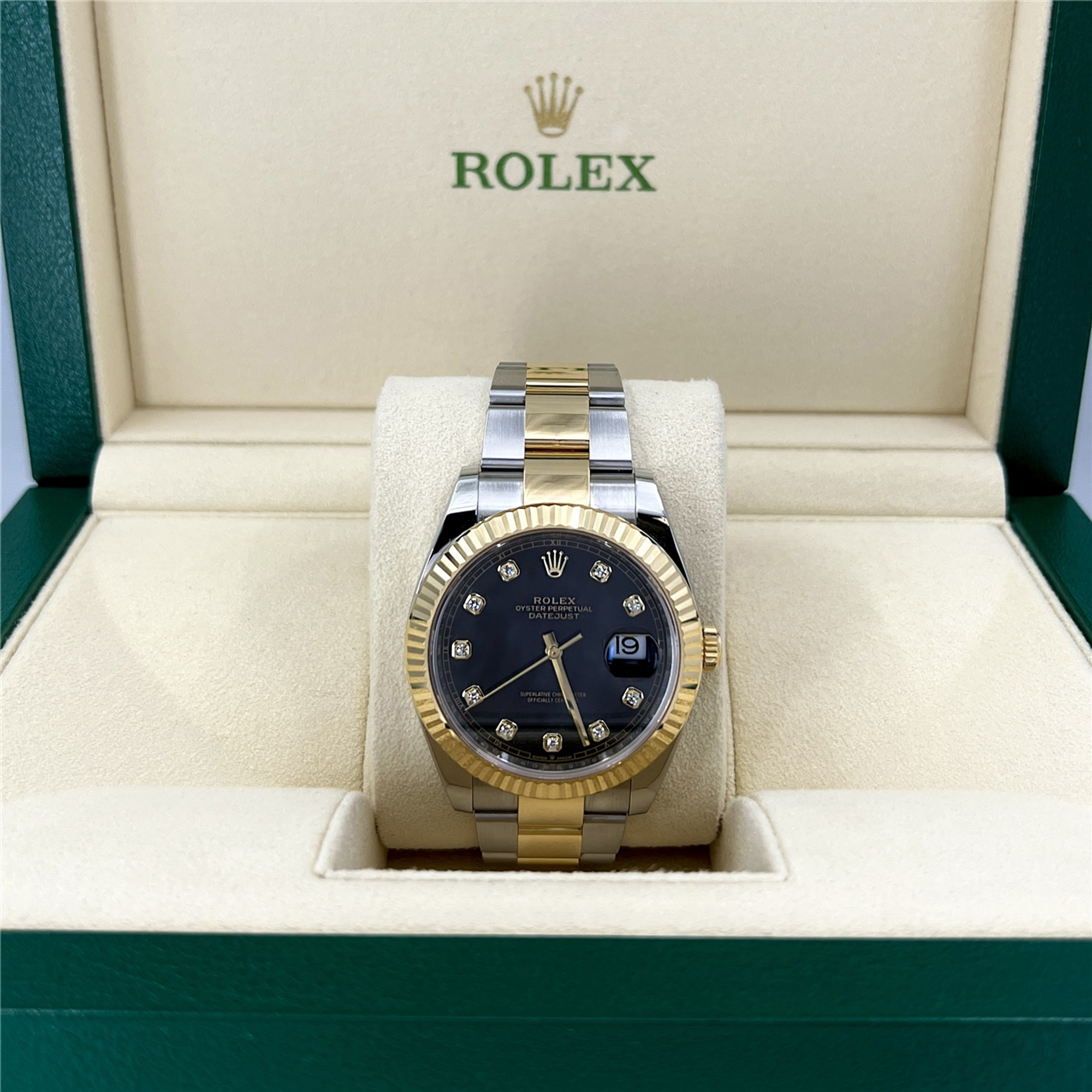 Rolex 41mm DateJust Oyster Perpetual Watch, 18K and SS, Factory