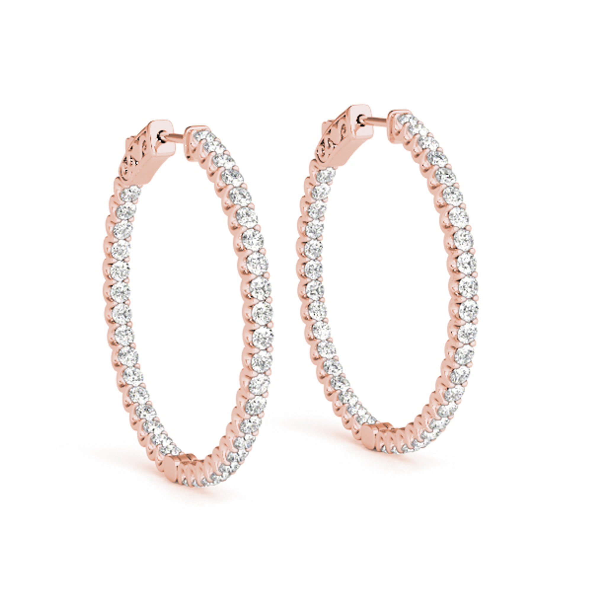 Greenberg's 14k rose gold hoop earrings 381-62598 - Greenberg's Jewelers