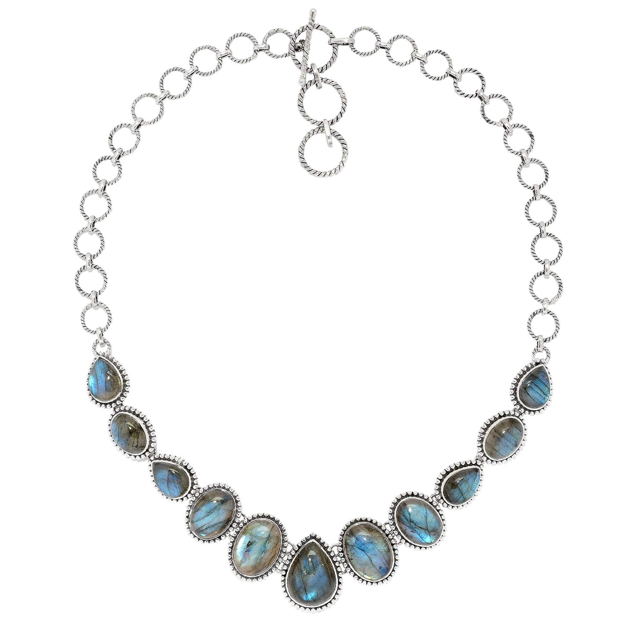 Labradorite Statement Necklace-NJ