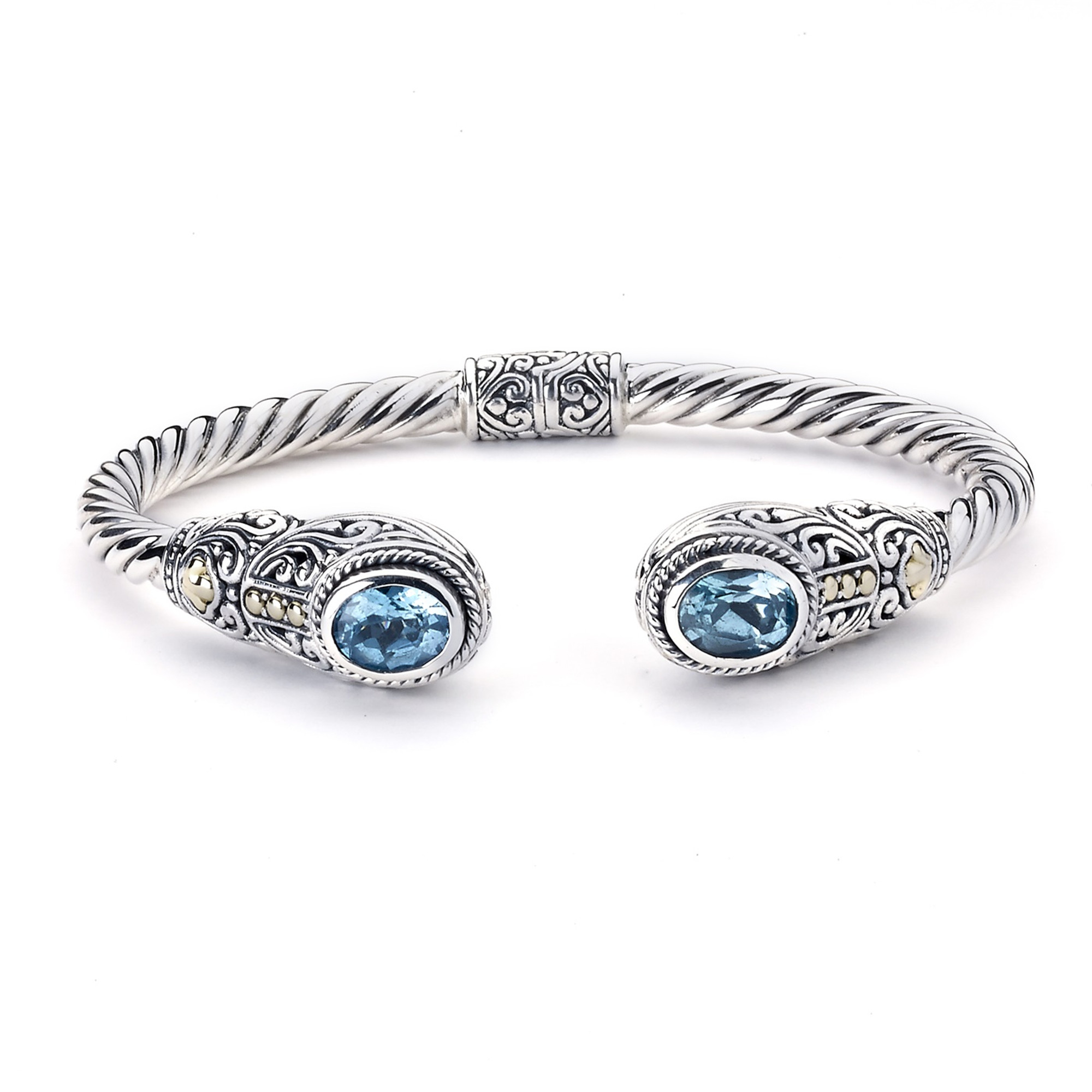 3 2/5 Ct Simulated Blue Sapphire & Simulated Diamond Bangle Bracelet 925  Silver | eBay
