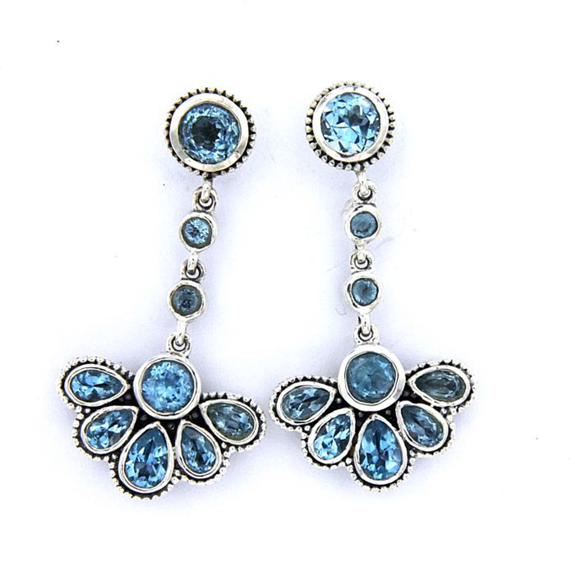 Konstantino Sterling Silver, Yellow Gold & London Blue Topaz Oval Drop  Earrings | Lee Michaels Fine Jewelry stores