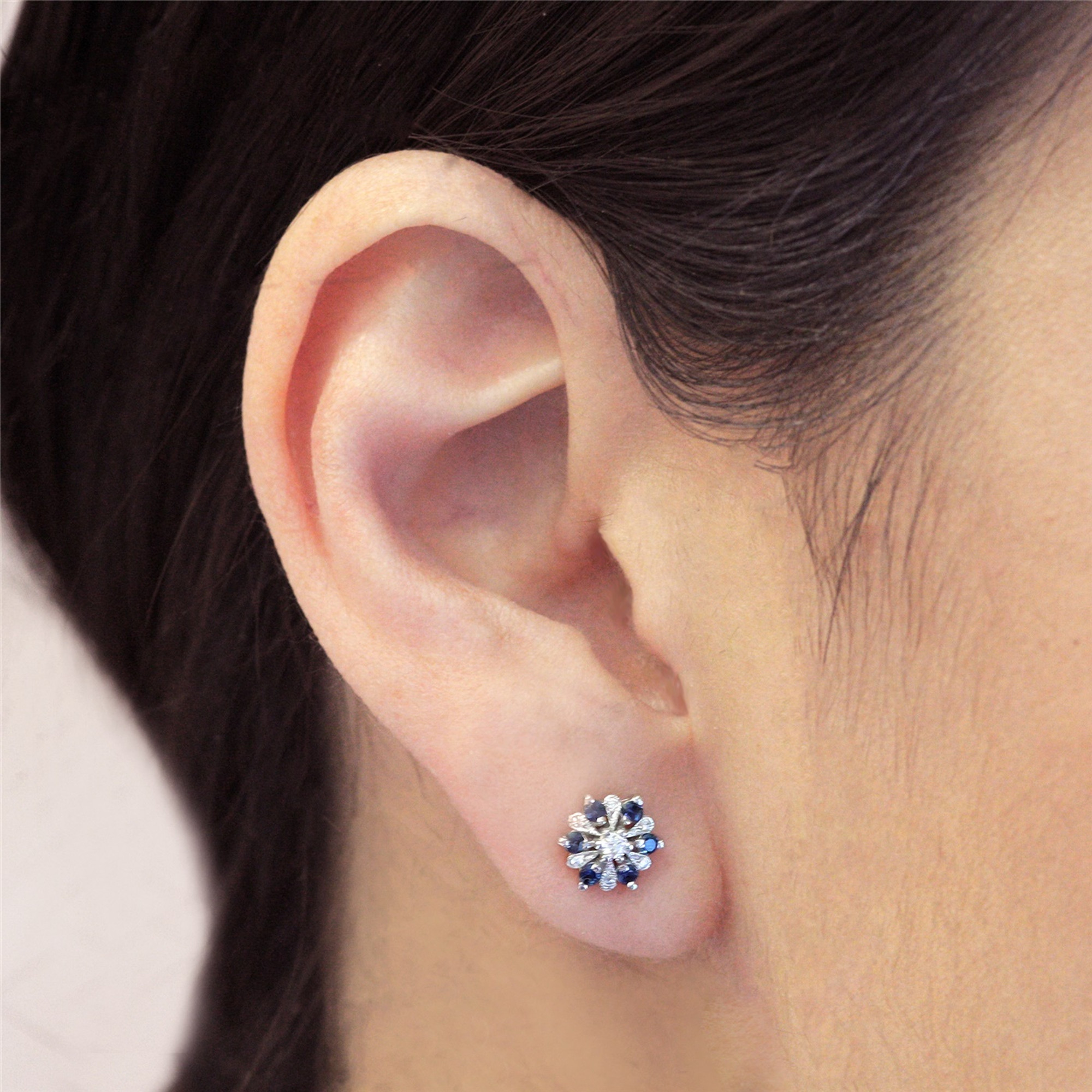 Beverley K Diamond and Sapphire Earrings