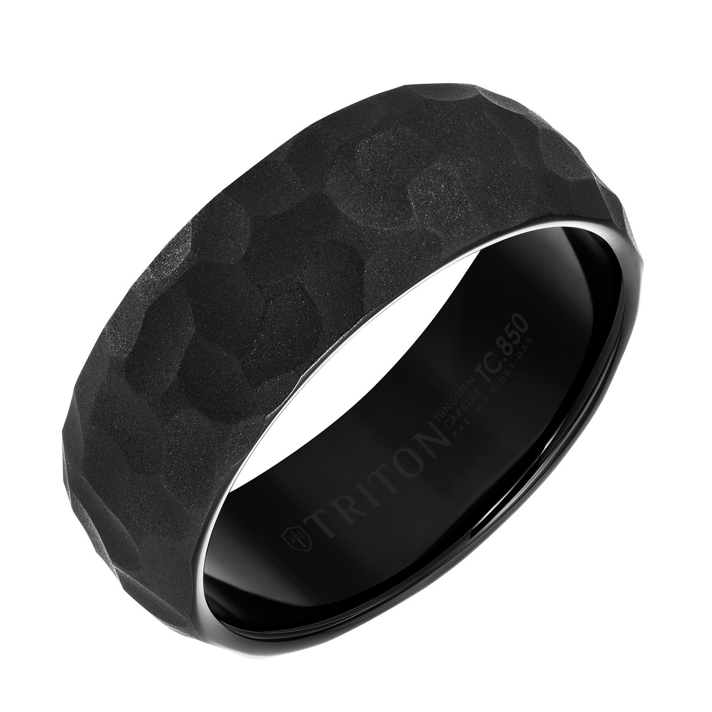Triton Black Tungsten Hammer Finish Ring (SALE! + 12% OFF)