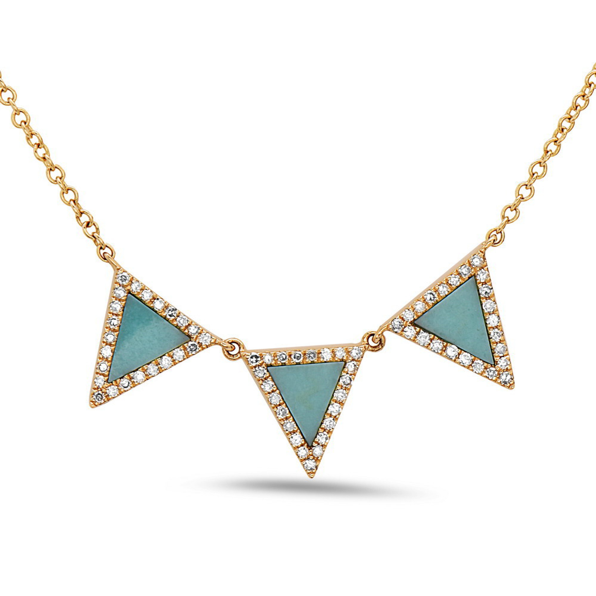 Infinity Triangle Necklace in Gold