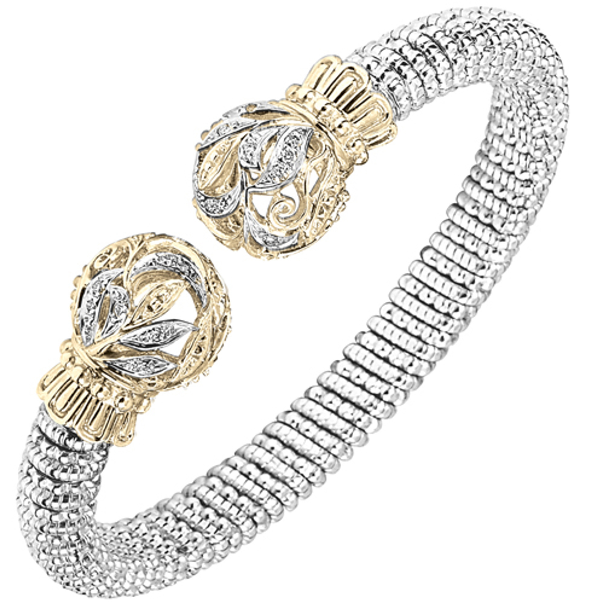 Vahan Diamond Bracelet, Filigree Ball Ends