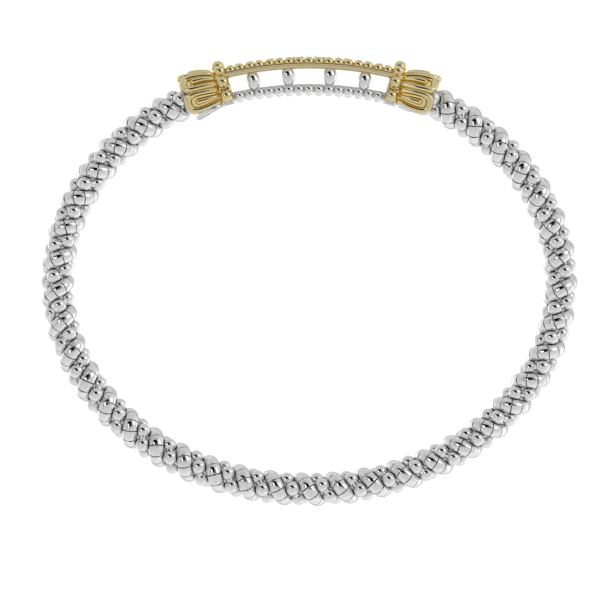 Vahan Diamond Bracelet - Style 22445 - 14k Yellow Gold & Sterling Silver