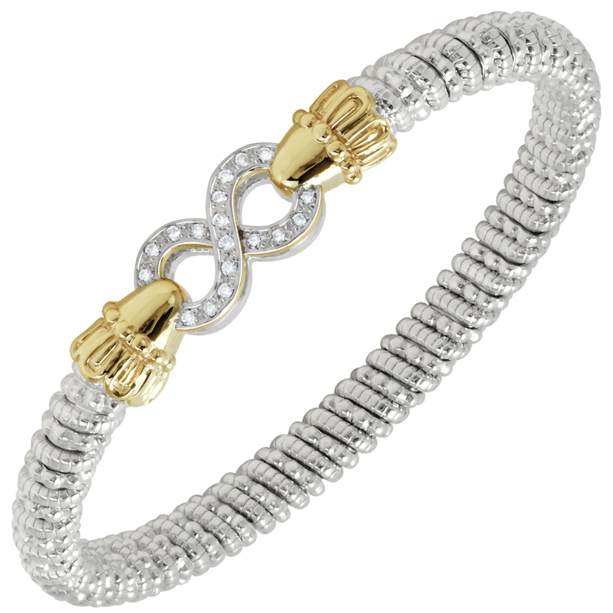 Alwand Vahan Sterling Silver & 14K Yellow Gold Bracelet with Infinity Design