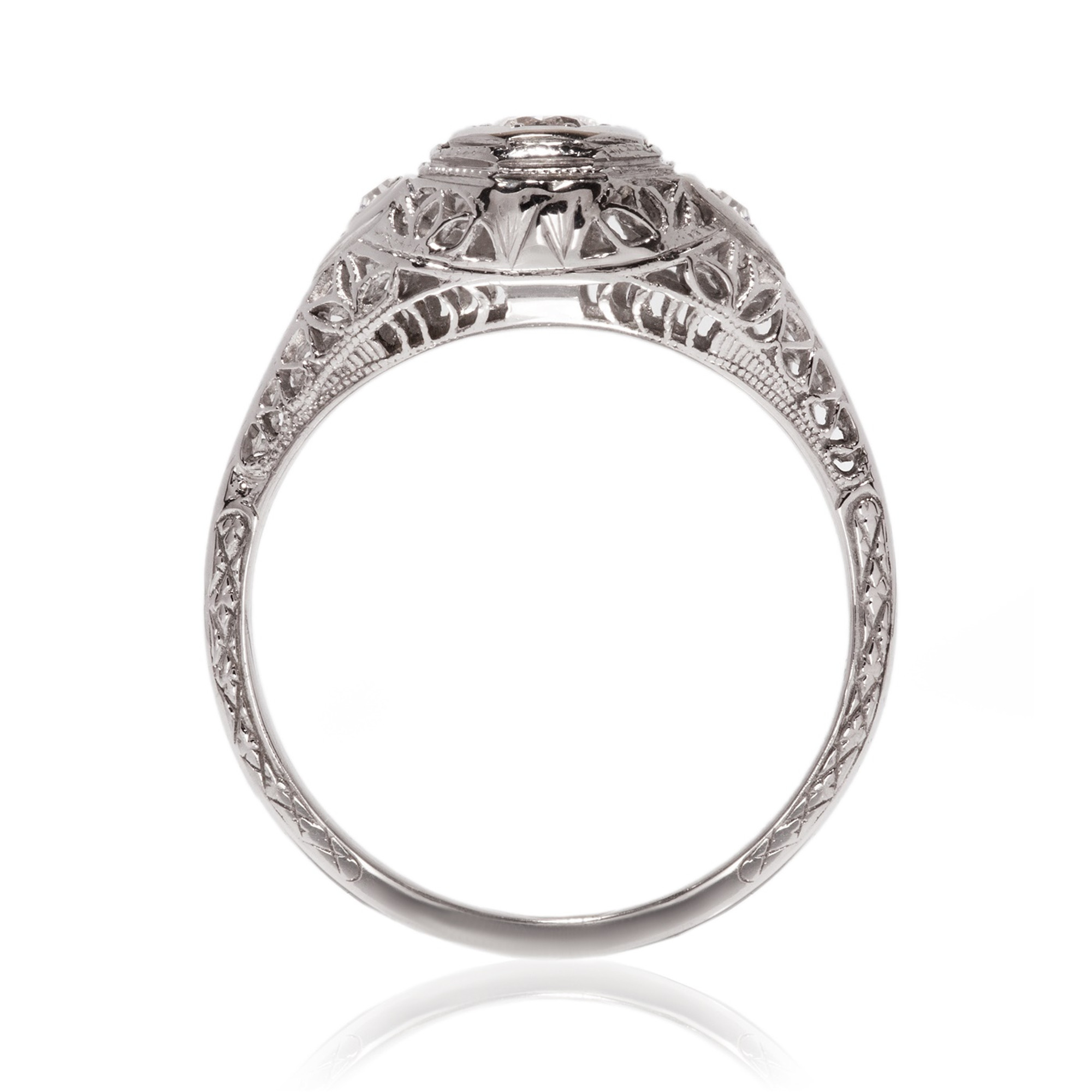 Antique Diamond Platinum Filigree Ring, Circa 1920 - Etsy