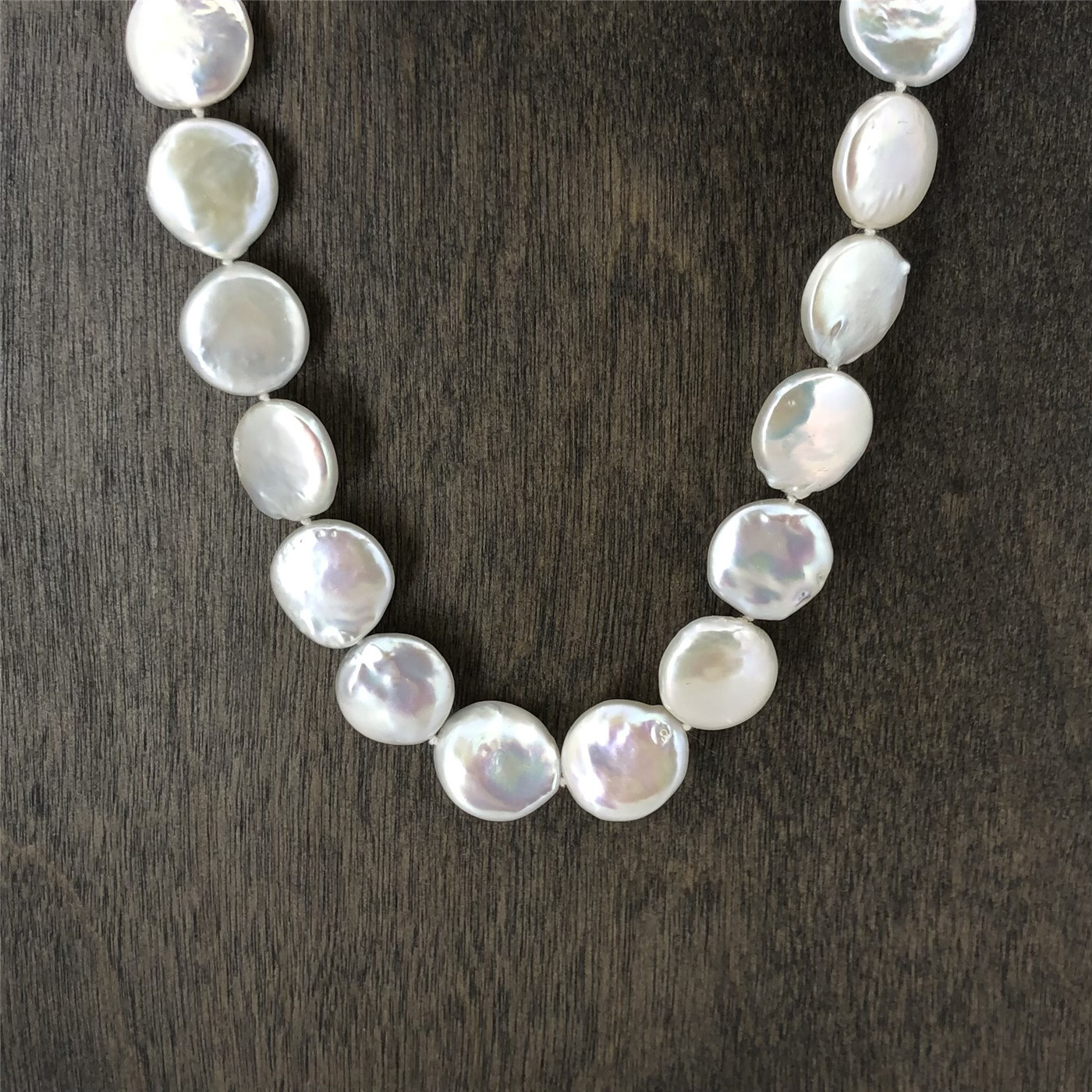 新品COEFORCE PEARL MINTK14 WHITE GOLD 50cm 7.5-8.0 mm AA+ White Freshwater Pearl Necklace – Pearl Paradise