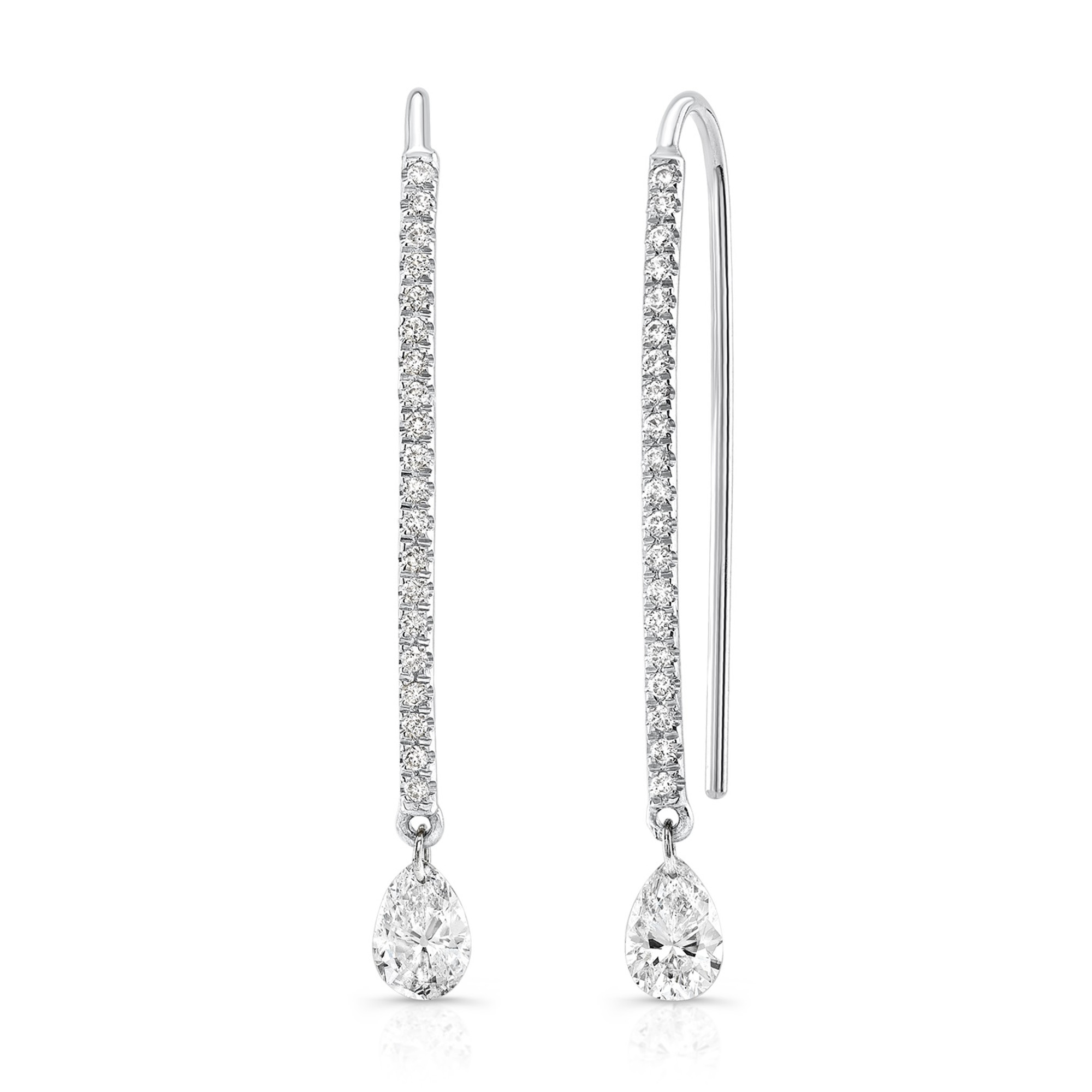 DAZZLING DIAMOND DROP EARRINGS - Navrathan