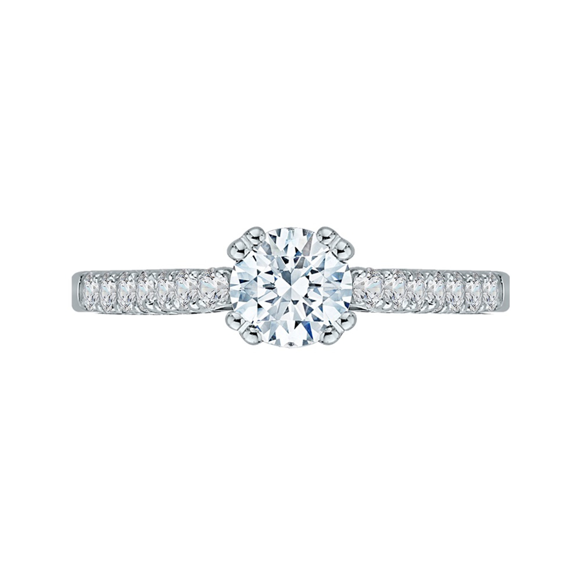 Promezza 14K White Gold Diamond Semi-Mount Engagment Ring