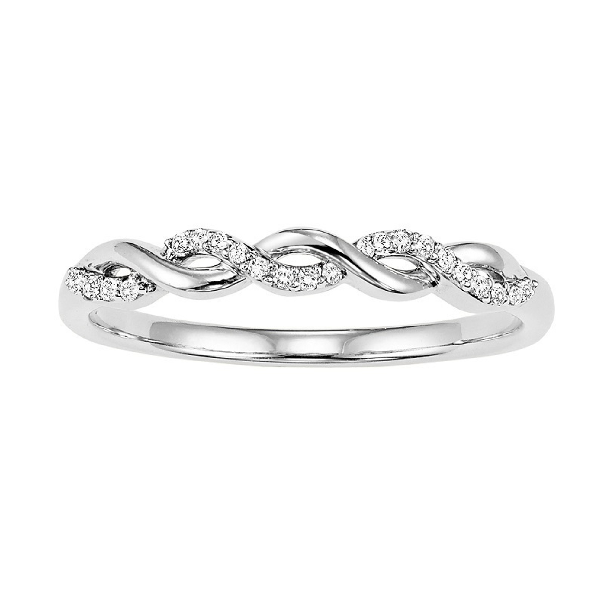 White Gold Diamond Twist Band