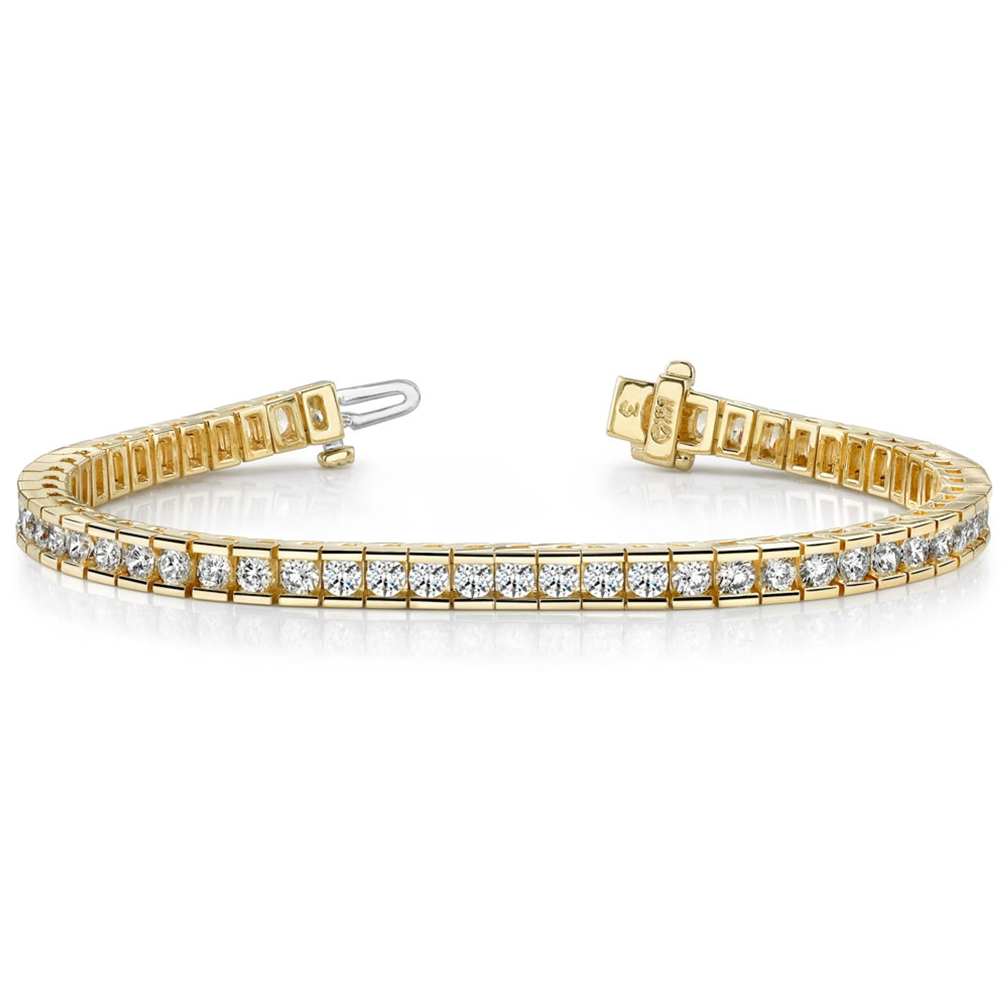 Diamond Cluster Tennis Bracelet in Yellow, Rose or White Gold