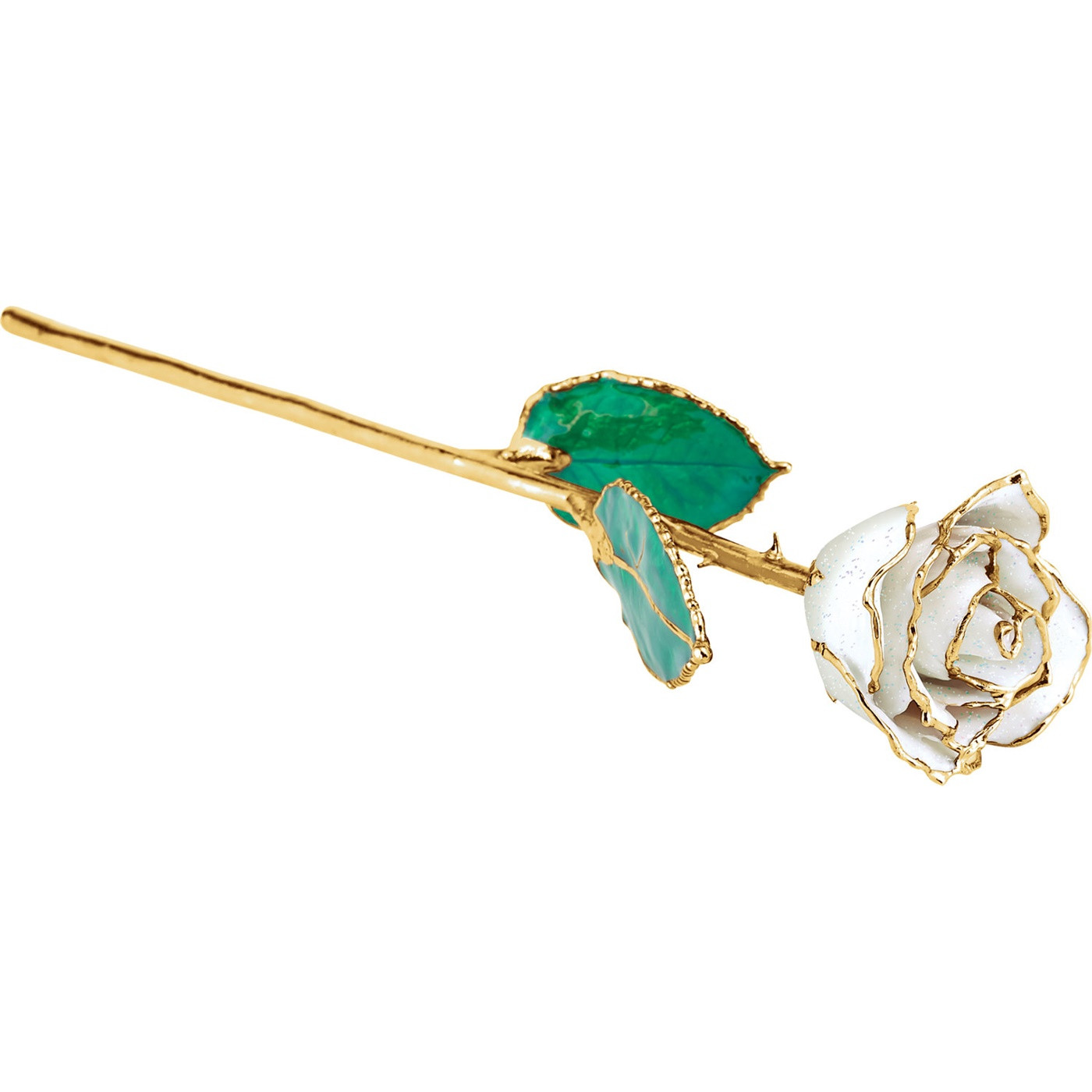 24k Yellow Gold Dipped April Diamond Rose