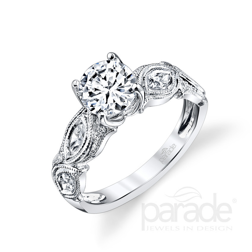 Hera Diamond Semi-Mount Engagement Ring by Parade