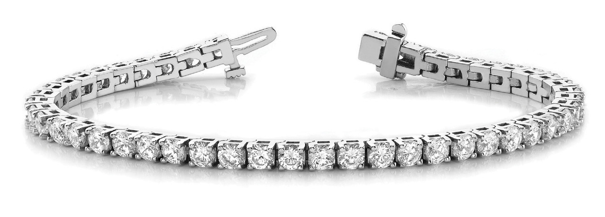 Diamond Bracelet 4 carat tw Round 14K White Gold | Jared