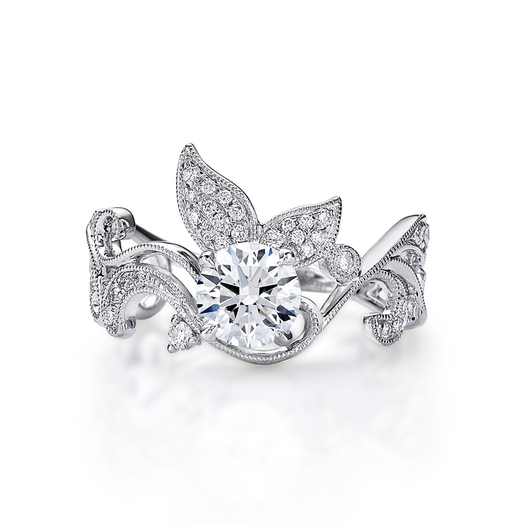 Parade Lyria Leaf Garden Engagement Ring