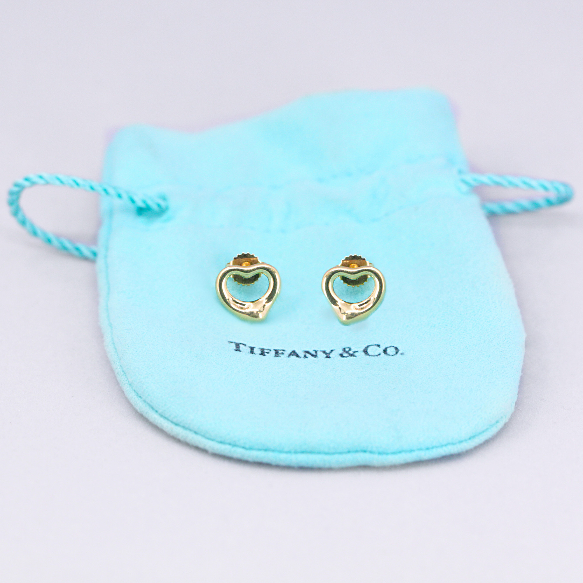 Tiffany Elsa Perretti Gold Earrings, Preowned