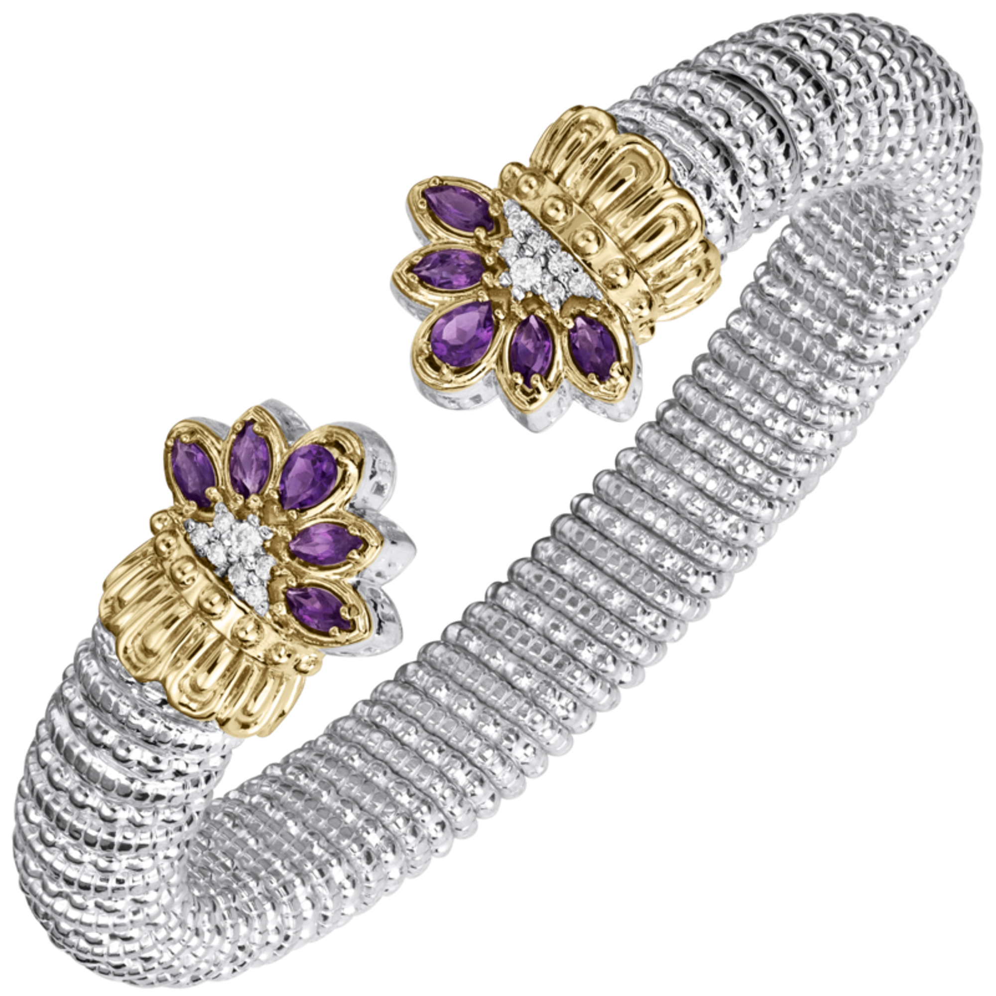 Diamond Floral Design Bracelet by Alwand Vahan