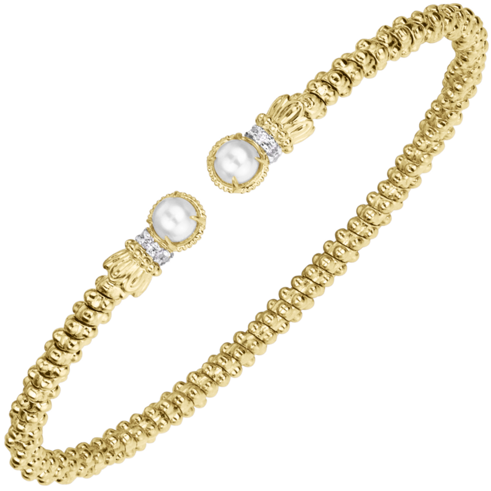 Gold Pearl Ends Bracelet by Alwand Vahan