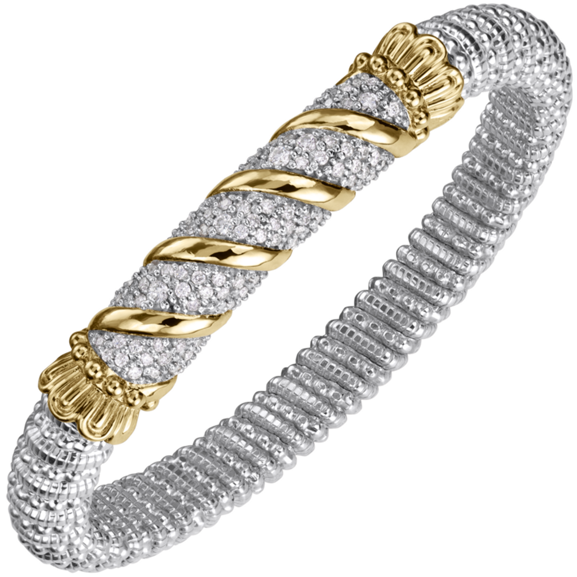 Gold & Diamond Swirl Bracelet - Alwand Vahan