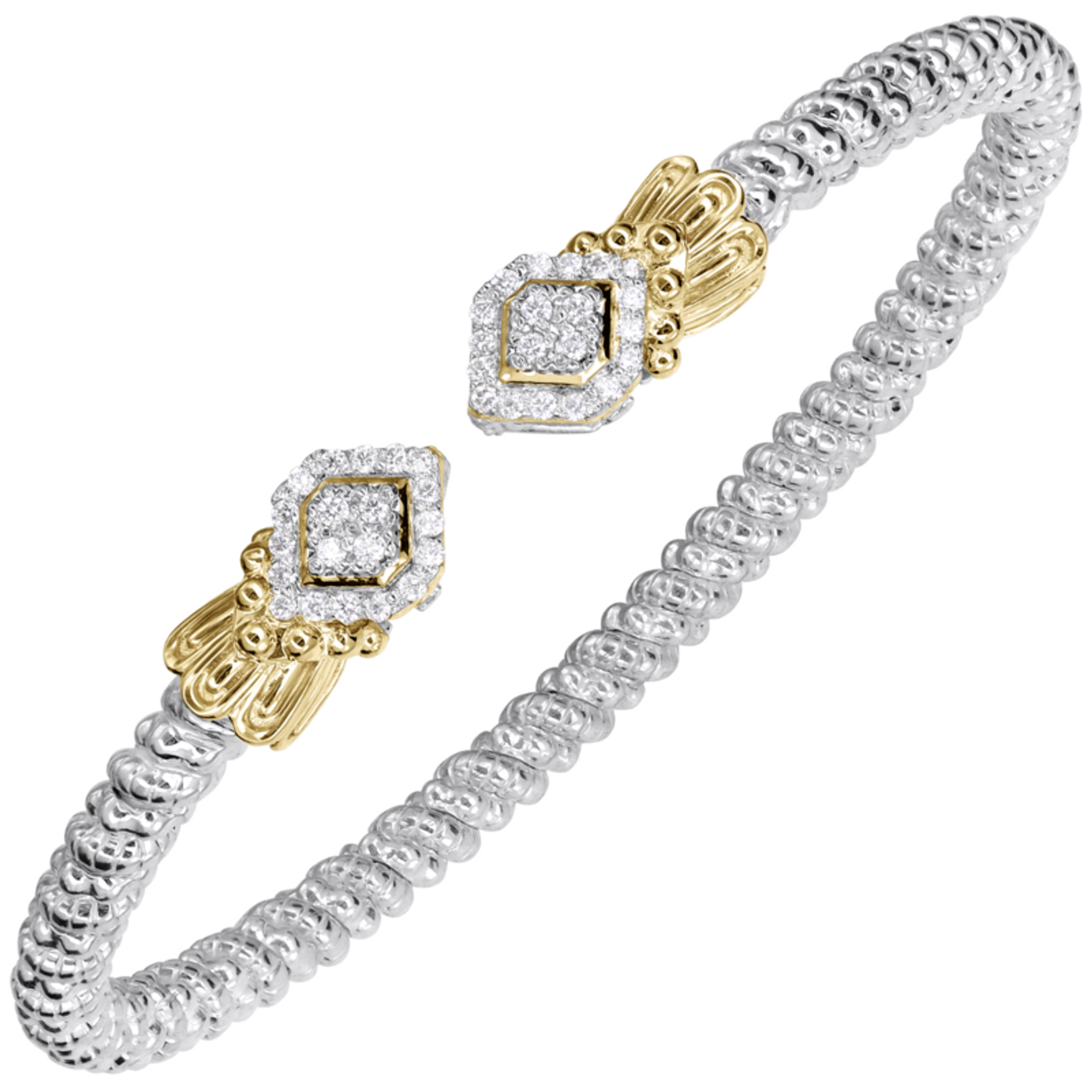 Art Deco Diamond Halo 3mm Bracelet by Alwand Vahan