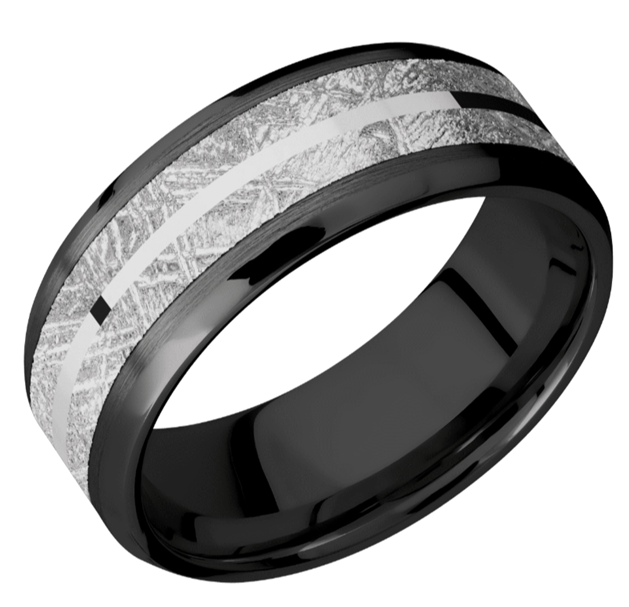 Black Zirconium & Meteorite Men's Band