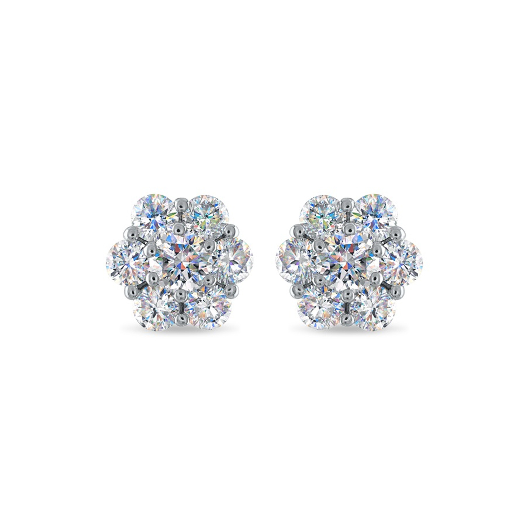 Beautiful Platinum Earrings with Diamonds for Women JL PT E N-37