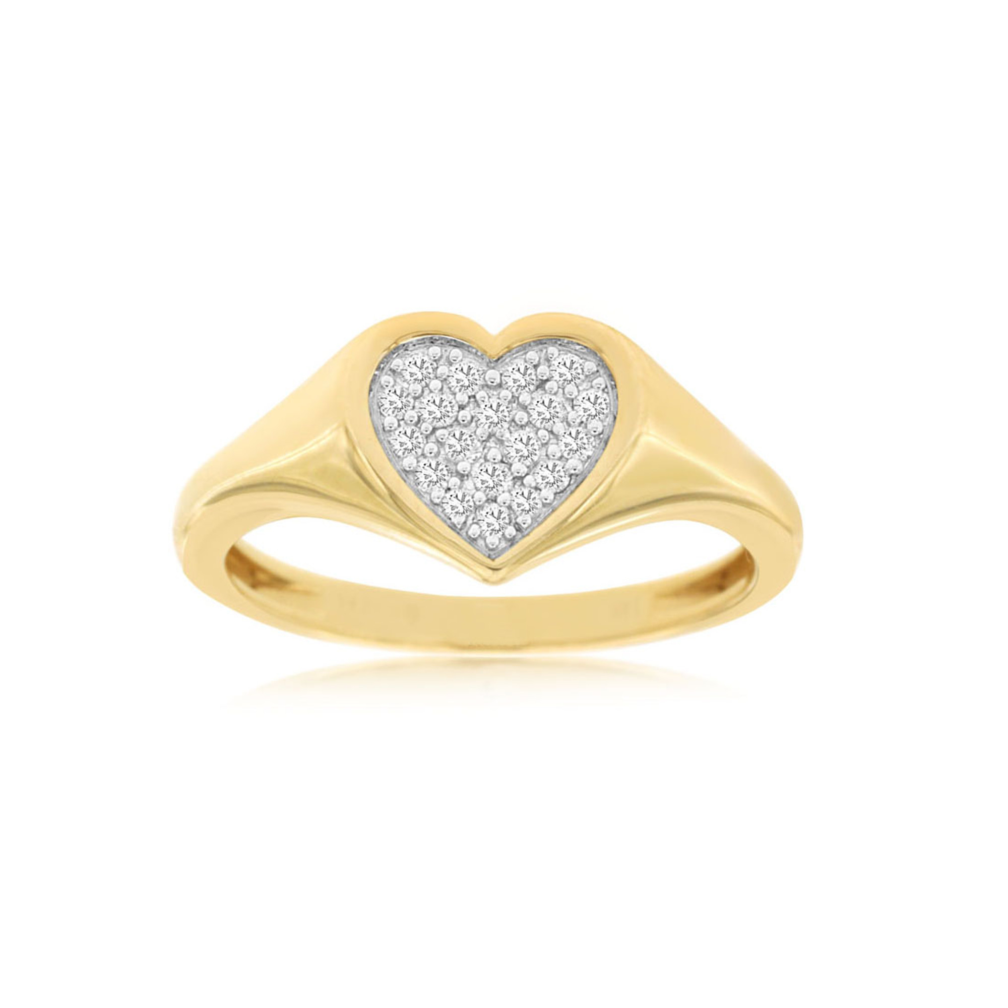 14K Yellow Gold Diamond Pretzel Love Knot Heart Ring | Shop 14k Yellow Gold  Lusso Rings | Gabriel & Co