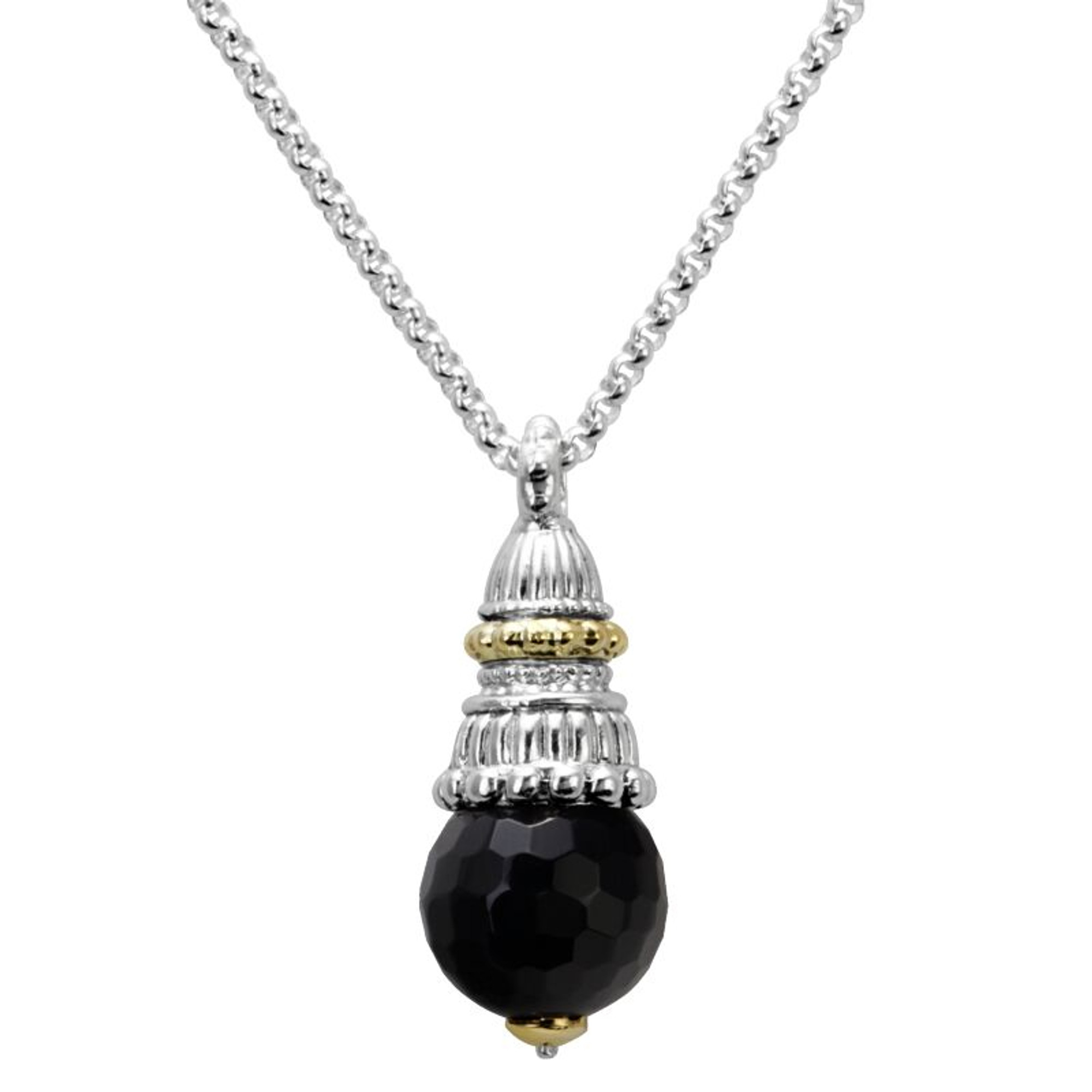 Faceted Black Onyx Necklace by Alwand Vahan