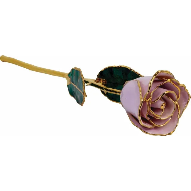 24K Yellow Gold Dipped Lavender Rose